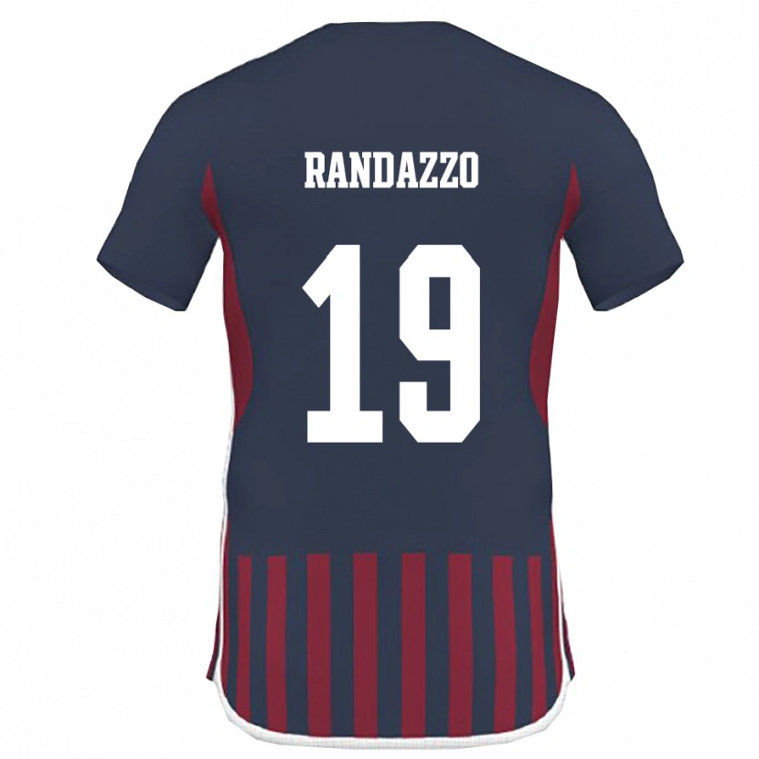 Danxen Mulher Camisola Alessandro Randazzo #19 Marinho Vermelho Principal 2025/26 Camisa