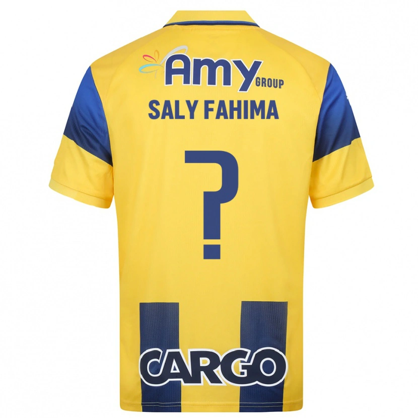 Danxen Mulher Camisola Israel Saly Fahima #0 Amarelo Marinho Principal 2025/26 Camisa