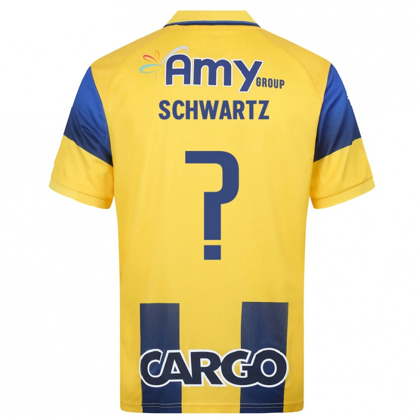 Danxen Mulher Camisola Noam Schwartz #0 Amarelo Marinho Principal 2025/26 Camisa