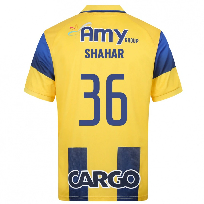 Danxen Mulher Camisola Ido Shahar #36 Amarelo Marinho Principal 2025/26 Camisa