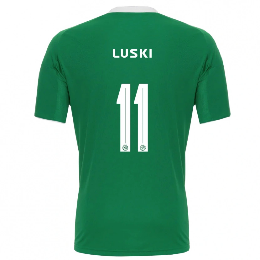 Danxen Mulher Camisola Liam Luski #11 Verde Branco Principal 2025/26 Camisa