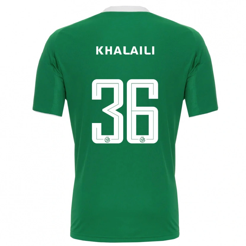 Danxen Mulher Camisola Iyad Khalaili #36 Verde Branco Principal 2025/26 Camisa