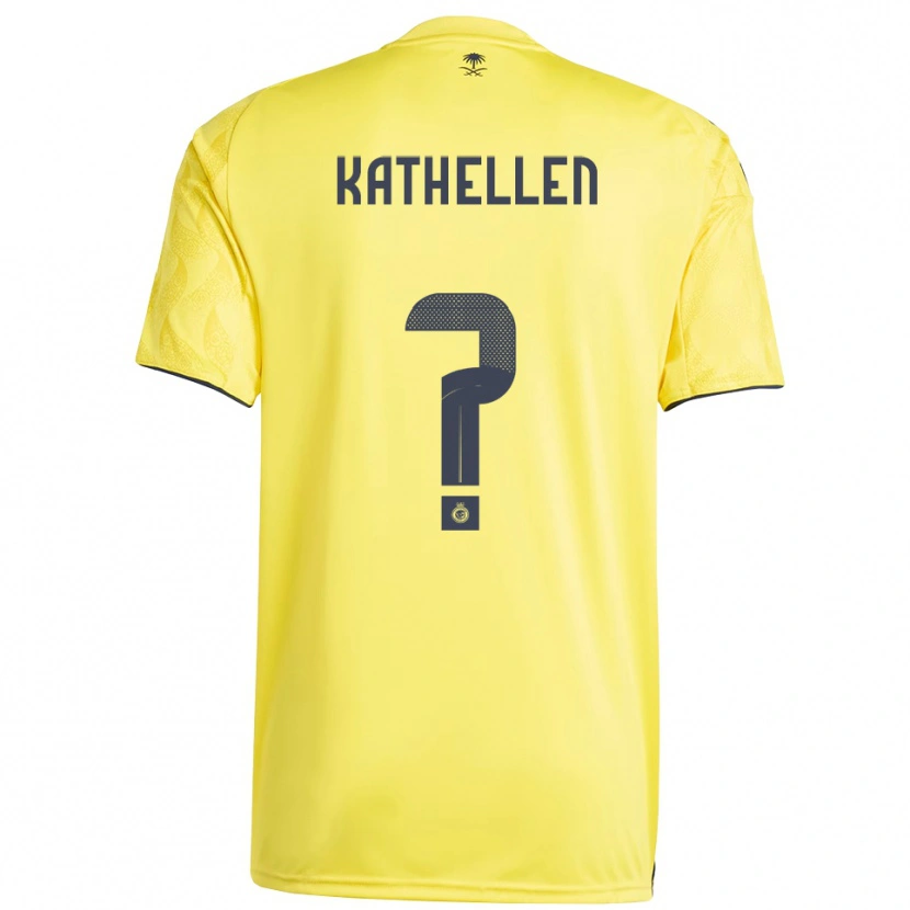 Danxen Mulher Camisola Kathellen #0 Amarelo Preto Principal 2025/26 Camisa