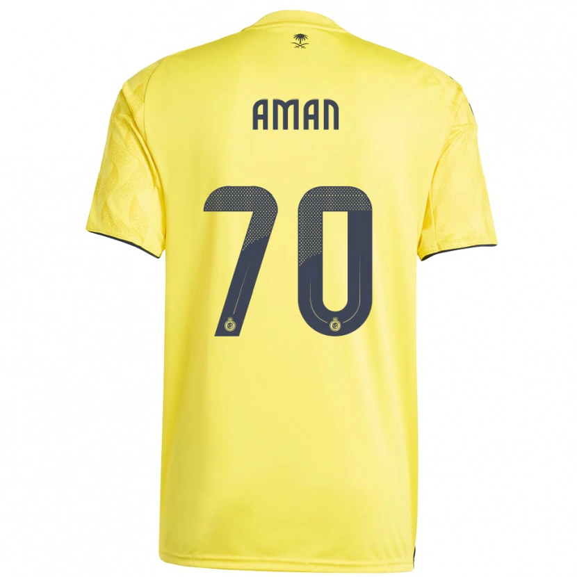 Danxen Mulher Camisola Awad Aman #70 Amarelo Preto Principal 2025/26 Camisa