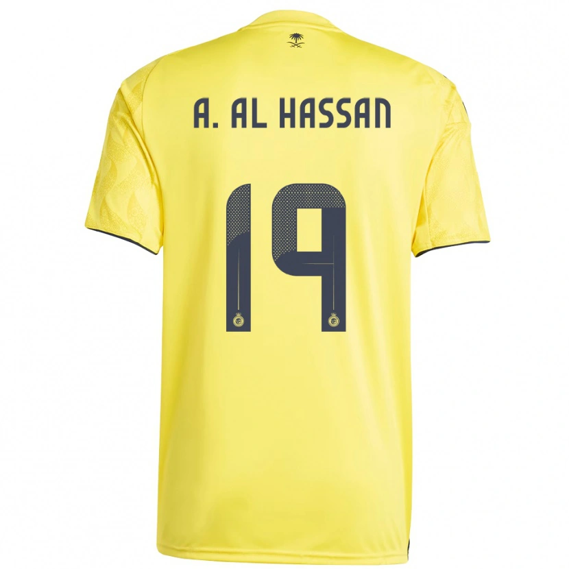 Danxen Mulher Camisola Ali Al-Hassan #19 Amarelo Preto Principal 2025/26 Camisa
