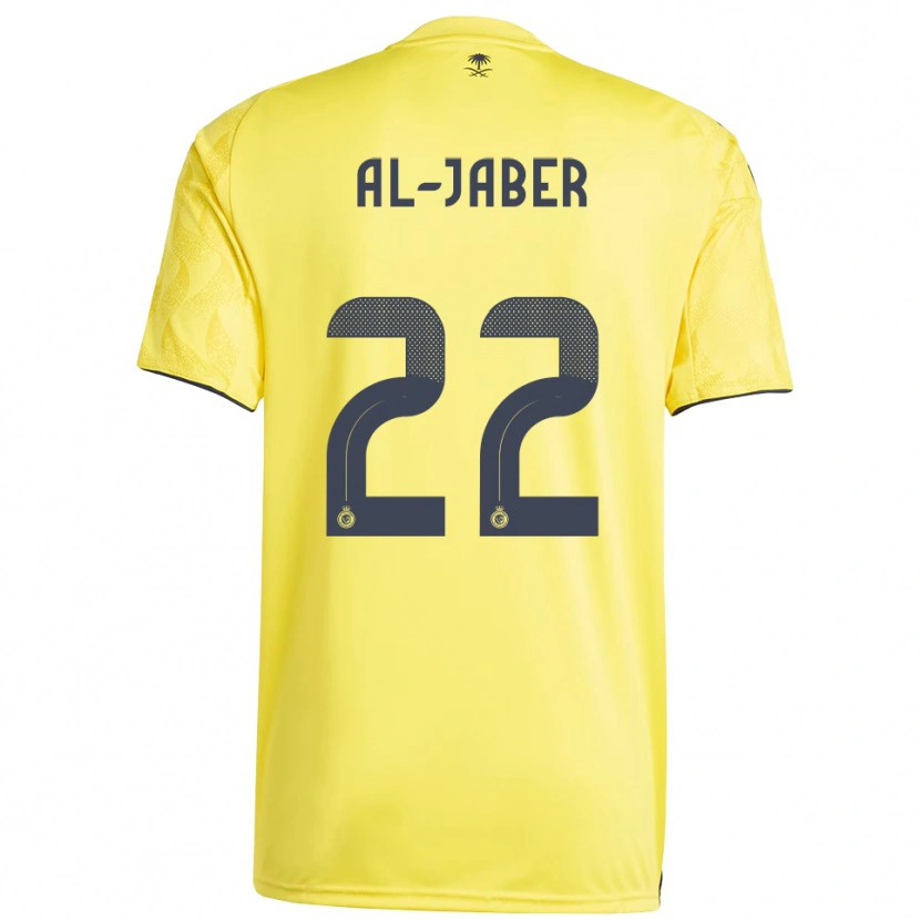 Danxen Mulher Camisola Abdulmalik Al-Jaber #22 Amarelo Preto Principal 2025/26 Camisa