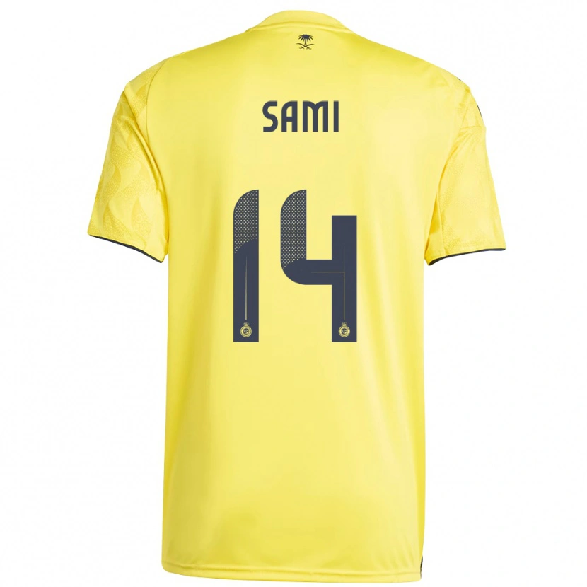 Danxen Mulher Camisola Sami Al-Najei #14 Amarelo Preto Principal 2025/26 Camisa