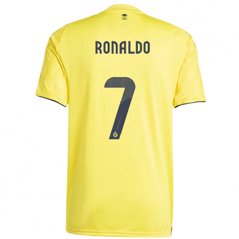 Danxen Mulher Camisola Cristiano Ronaldo #7 Amarelo Preto Principal 2025/26 Camisa