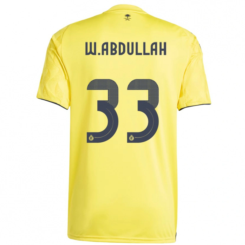 Danxen Mulher Camisola Waleed Abdullah #33 Amarelo Preto Principal 2025/26 Camisa