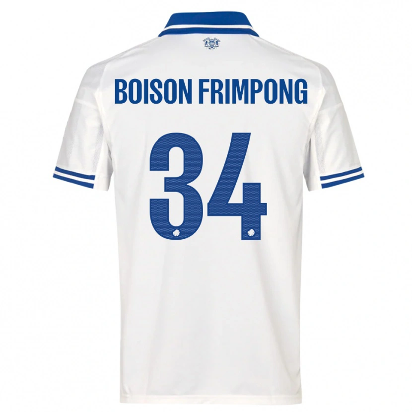 Danxen Mulher Camisola David Boison Frimpong #34 Branco Azul Principal 2025/26 Camisa
