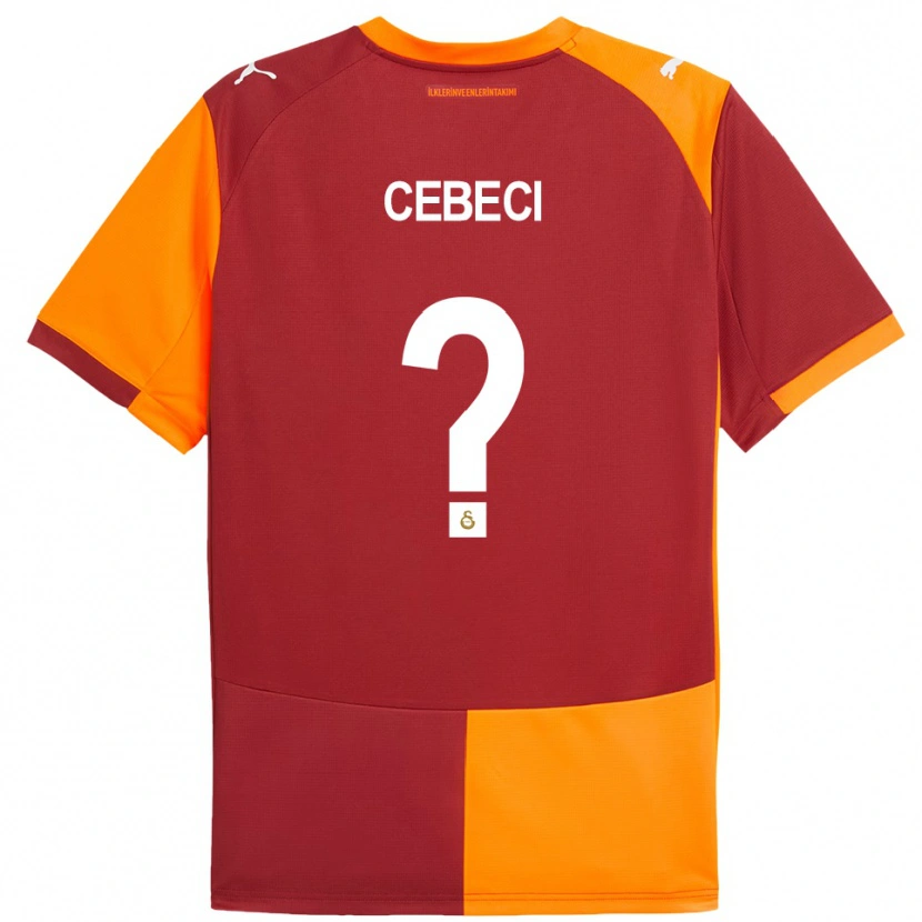 Danxen Mulher Camisola Taha Recep Cebeci #0 Vermelho Laranja Principal 2025/26 Camisa