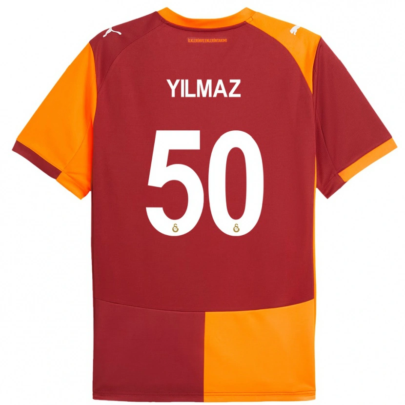 Danxen Mulher Camisola Jankat Yılmaz #50 Vermelho Laranja Principal 2025/26 Camisa
