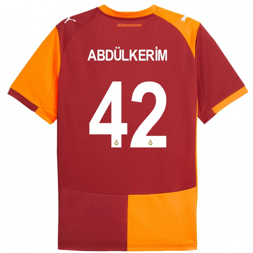 Danxen Mulher Camisola Abdülkerim Bardakcı #42 Vermelho Laranja Principal 2025/26 Camisa