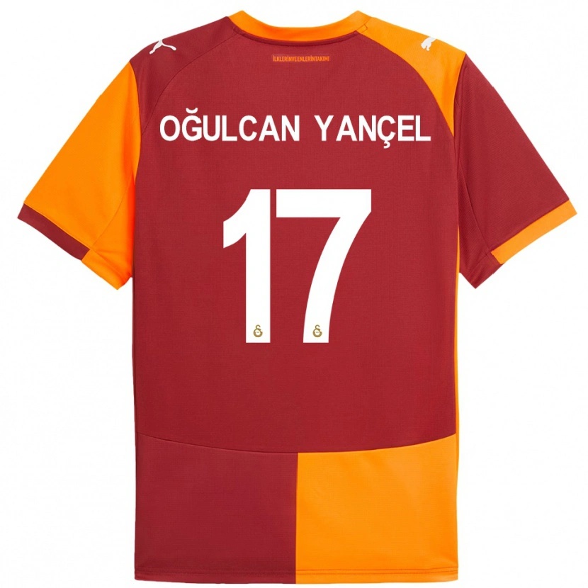 Danxen Mulher Camisola Necati Oğulcan Yançel #17 Vermelho Laranja Principal 2025/26 Camisa