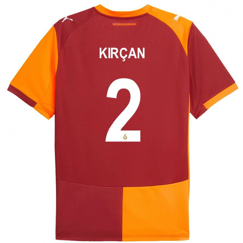 Danxen Mulher Camisola Kerem Kırçan #2 Vermelho Laranja Principal 2025/26 Camisa