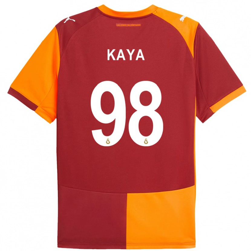 Danxen Mulher Camisola Eren Kaya #98 Vermelho Laranja Principal 2025/26 Camisa