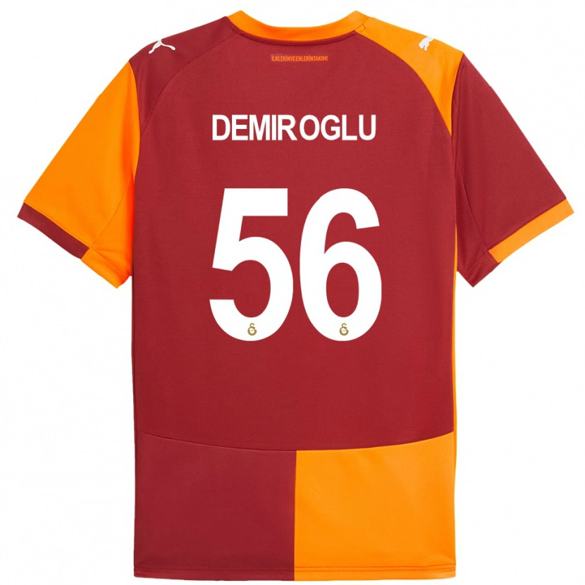 Danxen Mulher Camisola Baran Demiroğlu #56 Vermelho Laranja Principal 2025/26 Camisa