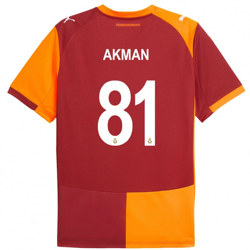 Danxen Mulher Camisola Hamza Akman #81 Vermelho Laranja Principal 2025/26 Camisa