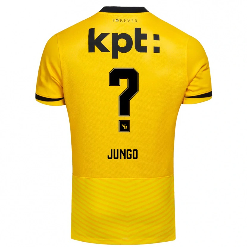 Danxen Mulher Camisola Matéo Jungo #0 Amarelo Preto Principal 2025/26 Camisa