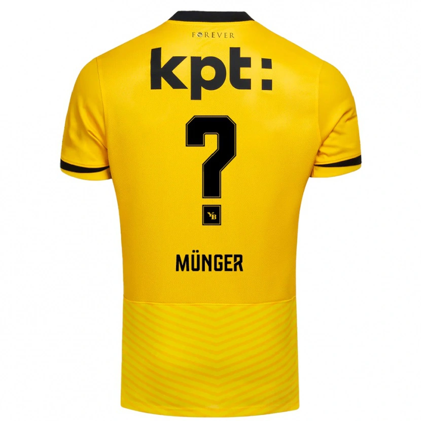Danxen Mulher Camisola Nil Münger #0 Amarelo Preto Principal 2025/26 Camisa
