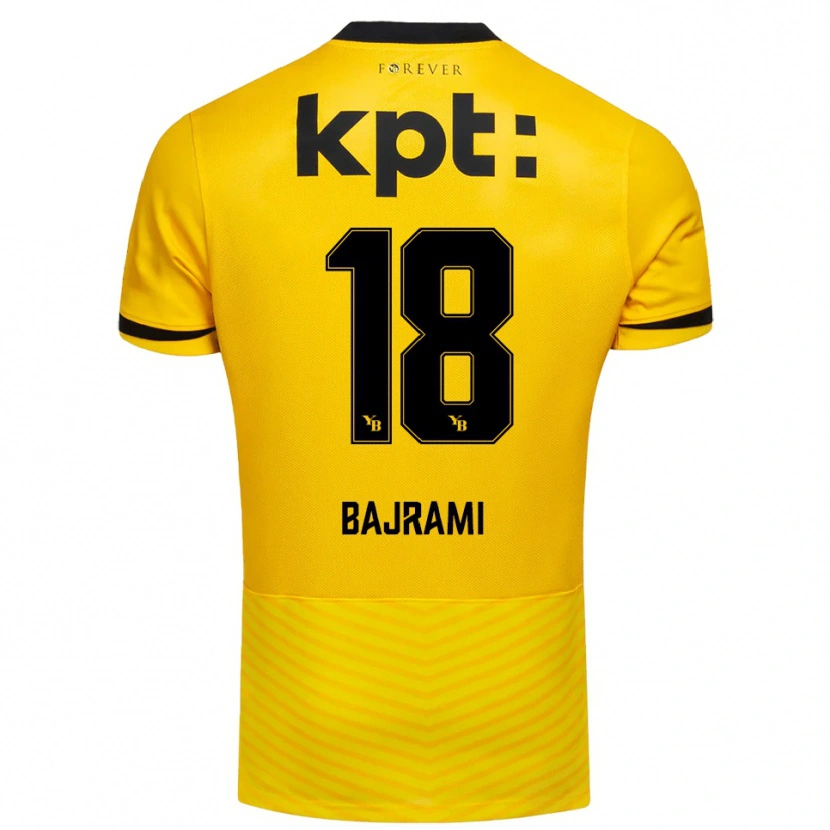 Danxen Mulher Camisola Ardian Bajrami #18 Amarelo Preto Principal 2025/26 Camisa