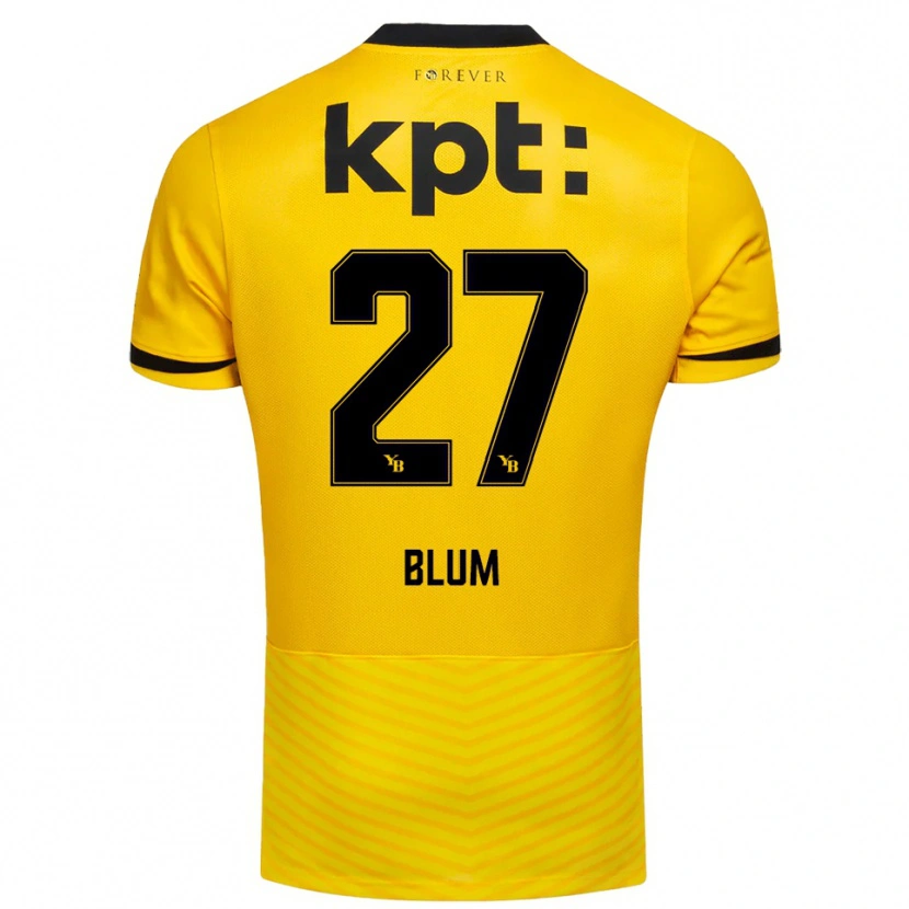 Danxen Mulher Camisola Lewin Blum #27 Amarelo Preto Principal 2025/26 Camisa