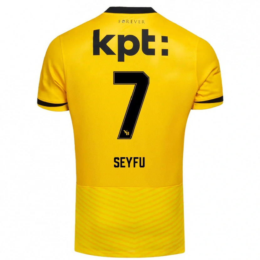 Danxen Mulher Camisola Josiah Seyfu #7 Amarelo Preto Principal 2025/26 Camisa