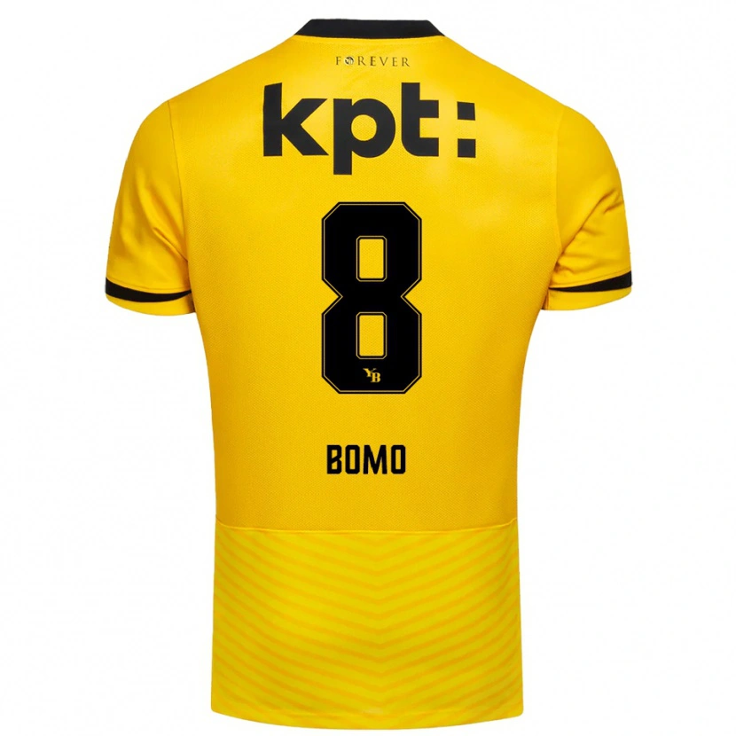Danxen Mulher Camisola Jacques Bomo #8 Amarelo Preto Principal 2025/26 Camisa