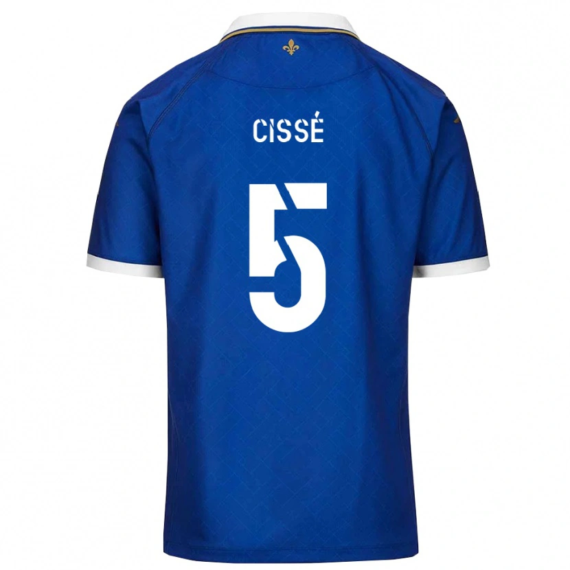 Danxen Mulher Camisola Bilal Cissé #5 Azul Dourado Principal 2025/26 Camisa