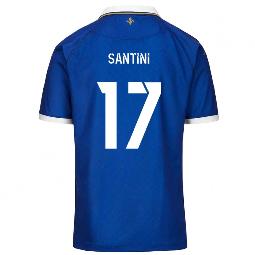 Danxen Mulher Camisola Jérémi Santini #17 Azul Dourado Principal 2025/26 Camisa