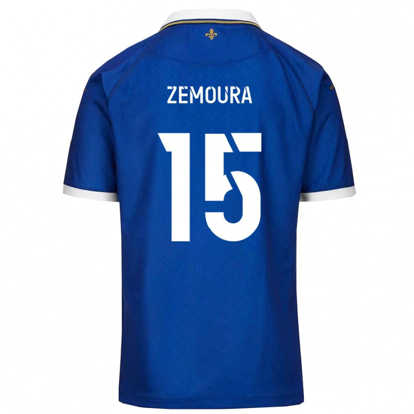Danxen Mulher Camisola Yohan Zemoura #15 Azul Dourado Principal 2025/26 Camisa