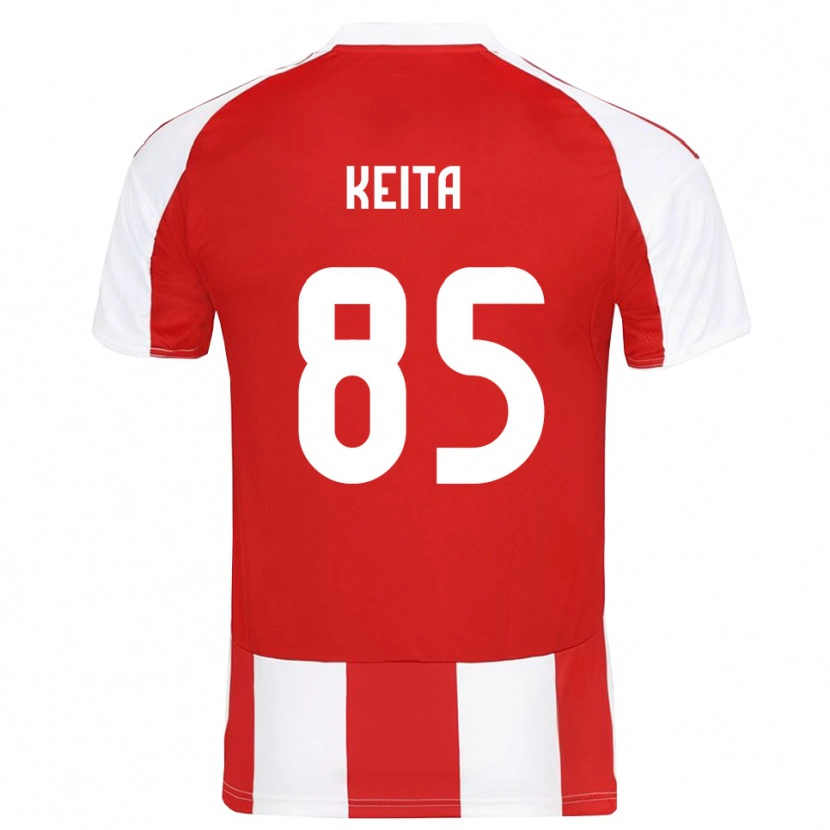 Danxen Mulher Camisola Diby Keita #85 Vermelho Branco Principal 2025/26 Camisa