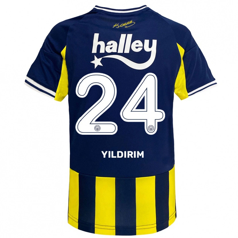 Danxen Mulher Camisola Fatoş Yıldırım #24 Amarelo Marinho Branco Principal 2025/26 Camisa