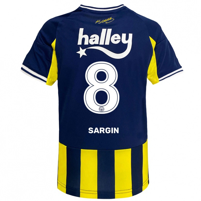 Danxen Mulher Camisola Samet Sargın #8 Amarelo Marinho Branco Principal 2025/26 Camisa