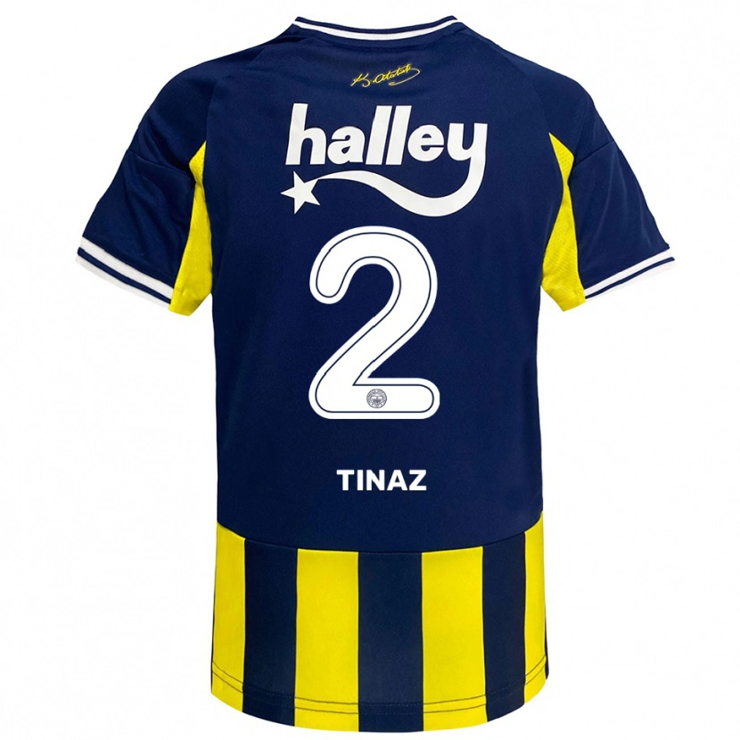Danxen Mulher Camisola Altuğ Tınaz #2 Amarelo Marinho Branco Principal 2025/26 Camisa