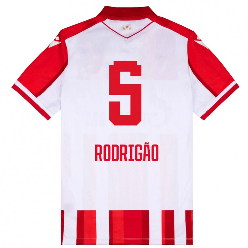 Danxen Mulher Camisola Rodrigão #5 Vermelho Branco Principal 2025/26 Camisa
