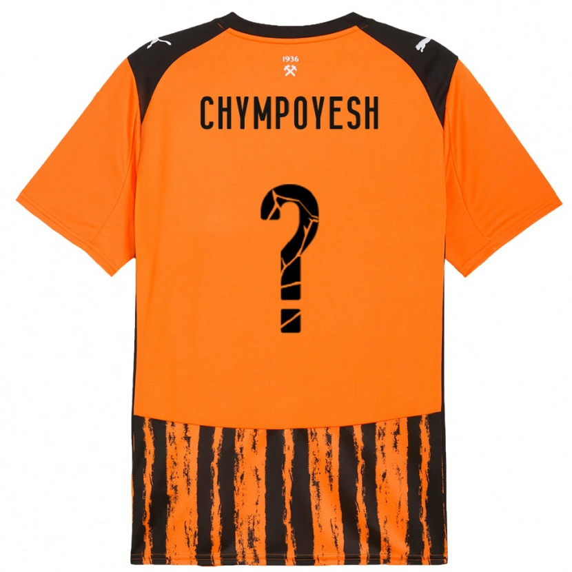 Danxen Mulher Camisola Vladyslav Chympoyesh #0 Laranja Preto Principal 2025/26 Camisa