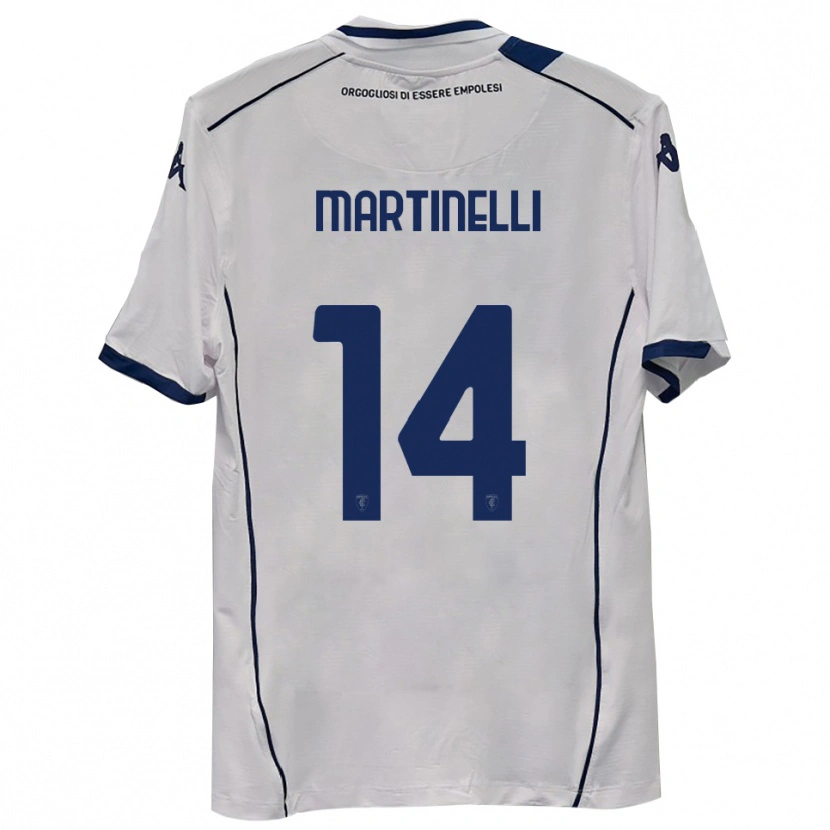 Danxen Mulher Camisola Edoardo Martinelli #14 Azul Marinho Escuro Alternativa 2025/26 Camisa