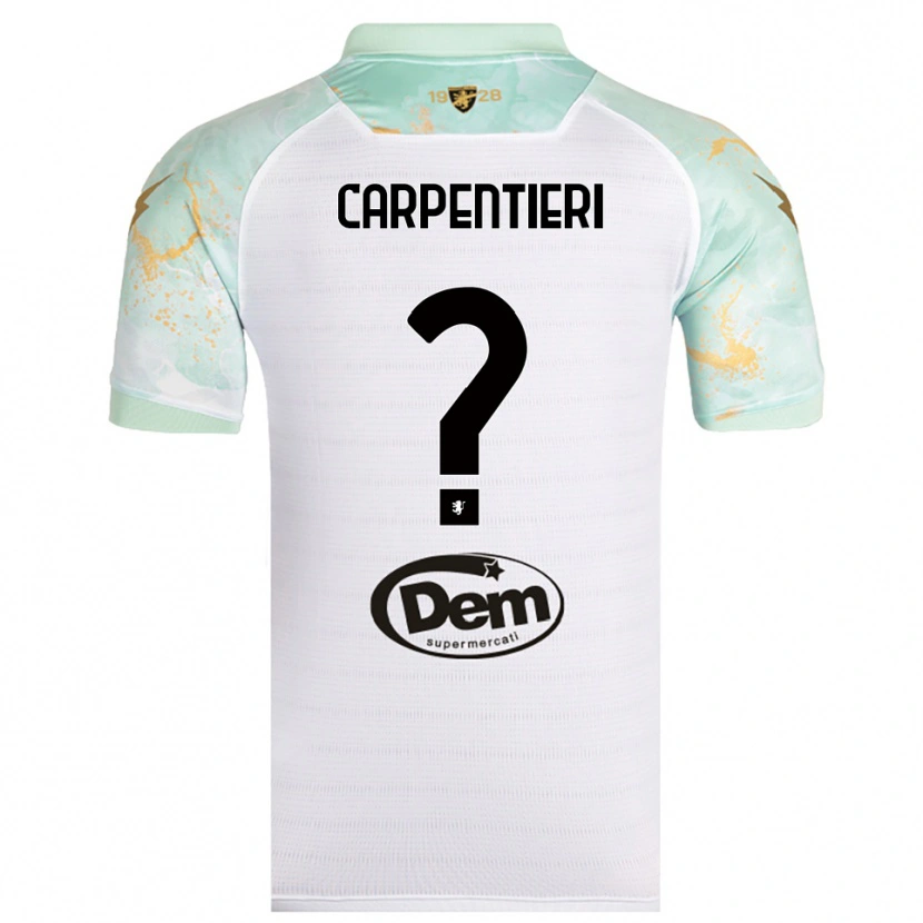 Danxen Mulher Camisola Christian Carpentieri #0 Branco Preto Alternativa 2025/26 Camisa