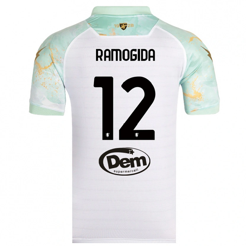 Danxen Mulher Camisola Tommaso Ramogida #12 Branco Preto Alternativa 2025/26 Camisa
