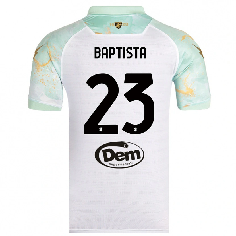 Danxen Mulher Camisola Viktor Baptista #23 Branco Preto Alternativa 2025/26 Camisa