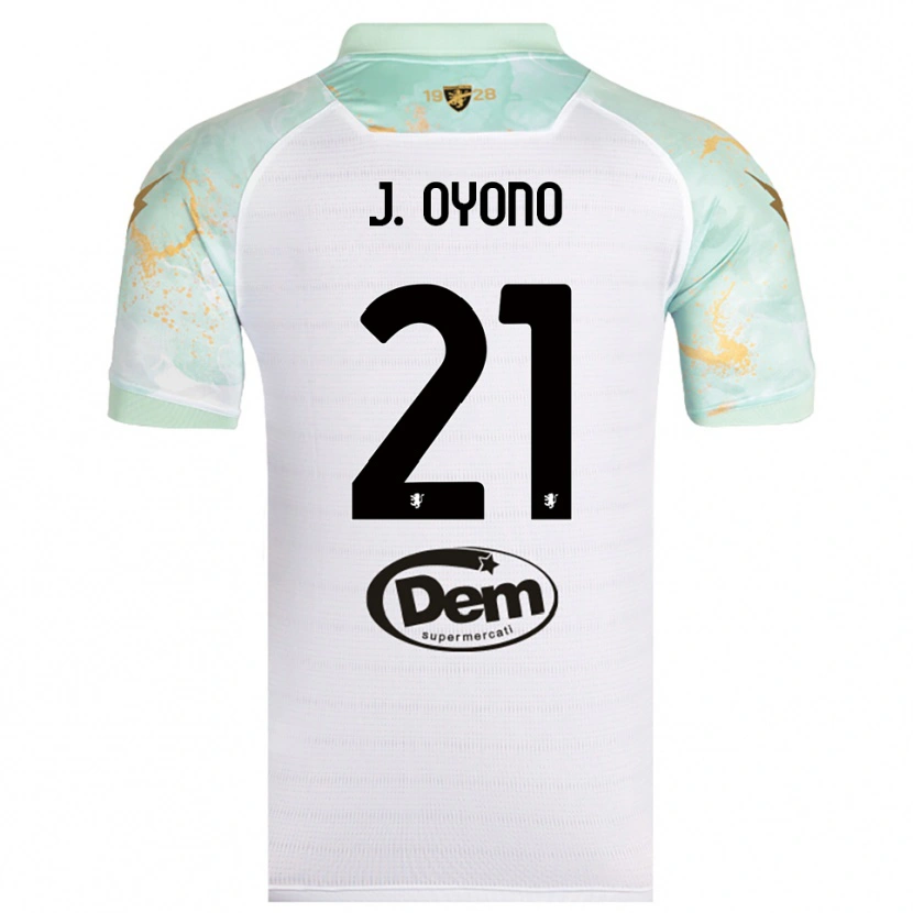 Danxen Mulher Camisola Jérémy Oyono #21 Branco Preto Alternativa 2025/26 Camisa