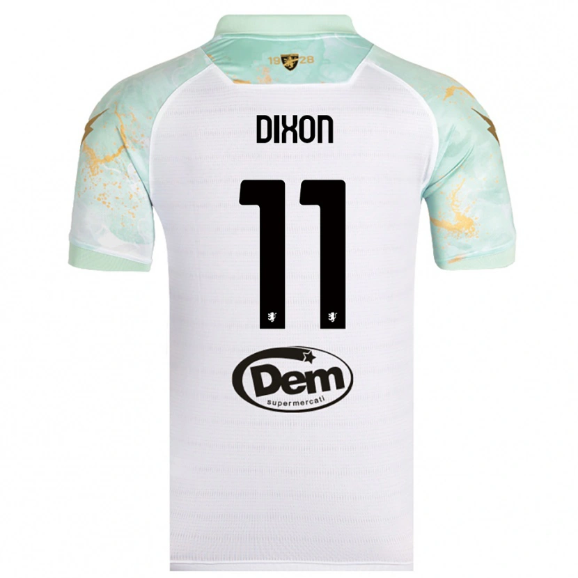 Danxen Mulher Camisola Damar Dixon #11 Branco Preto Alternativa 2025/26 Camisa