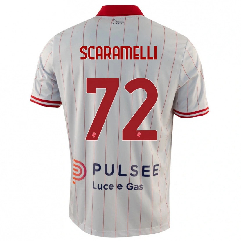 Danxen Mulher Camisola Endris Scaramelli #72 Branco Vermelho Azul Alternativa 2025/26 Camisa