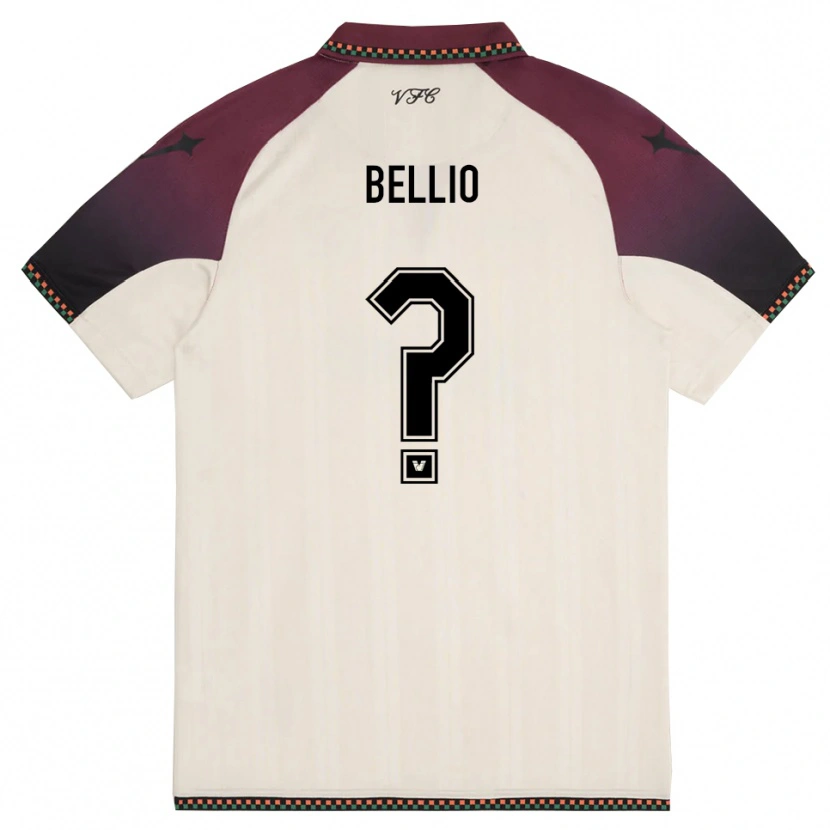 Danxen Mulher Camisola Andrea Bellio #0 Creme Borgonha Alternativa 2025/26 Camisa