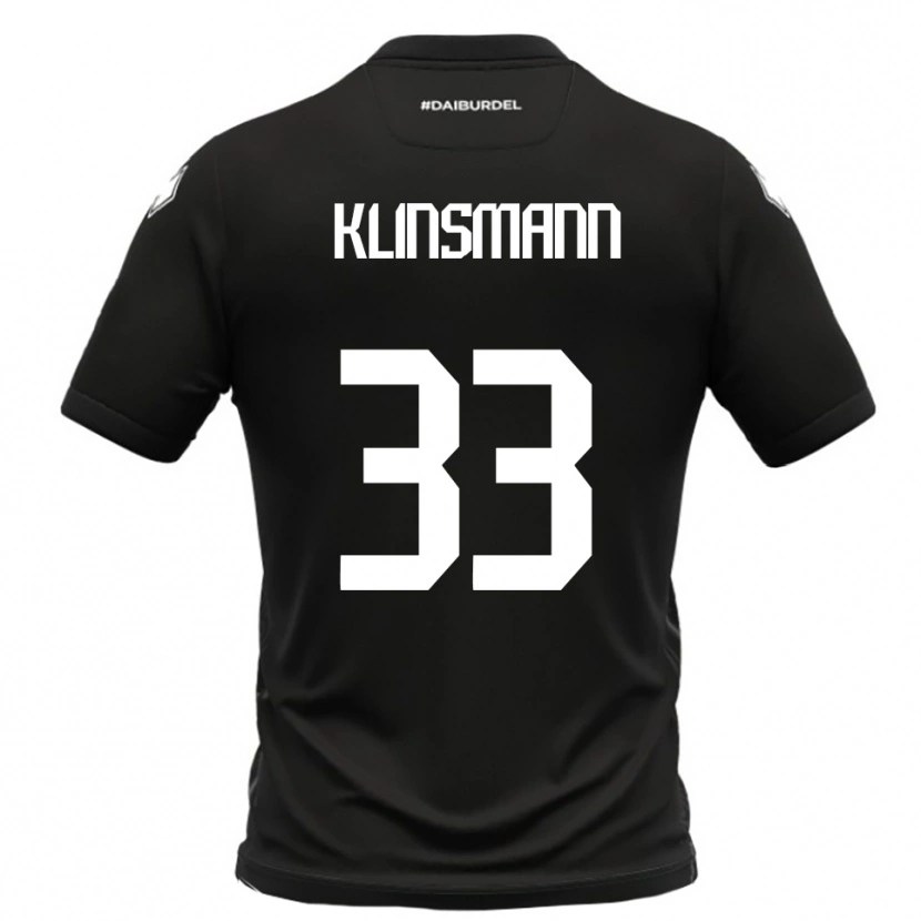 Danxen Mulher Camisola Jonathan Klinsmann #33 Preto Branco Alternativa 2025/26 Camisa