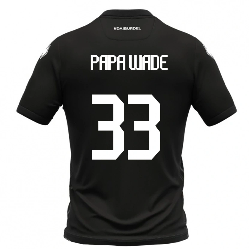 Danxen Mulher Camisola Ibrahima Papa Wade #33 Preto Branco Alternativa 2025/26 Camisa