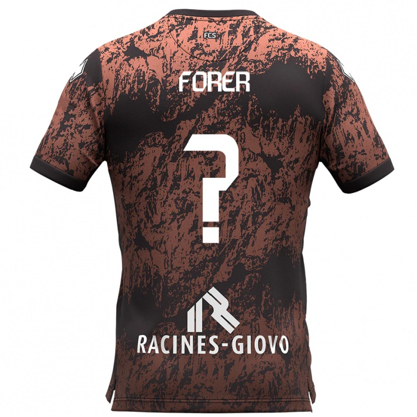 Danxen Mulher Camisola Gabriel Forer #0 Marrom Preto Alternativa 2025/26 Camisa