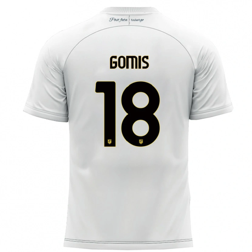 Danxen Mulher Camisola Francis Gomis #18 Branco Amarelo Alternativa 2025/26 Camisa