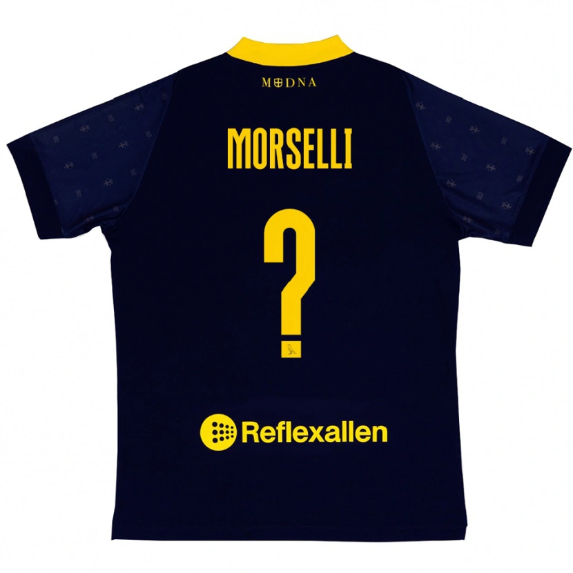 Danxen Mulher Camisola Gabriele Morselli #0 Marinho Amarelo Alternativa 2025/26 Camisa